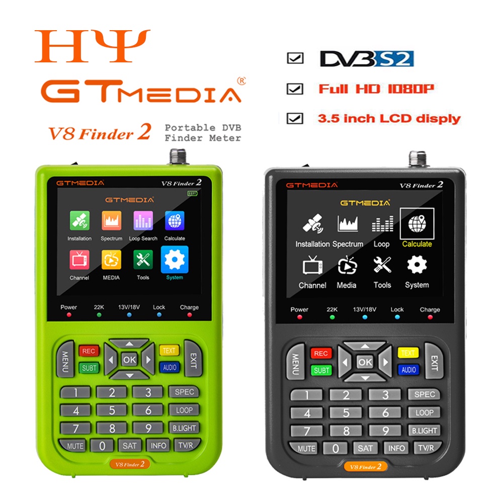 Gtmedia V8 Finder2 Satellite Meter Dvb-S2/S2X H.264 Satellite Meter Satellite Finder V8 Finder2