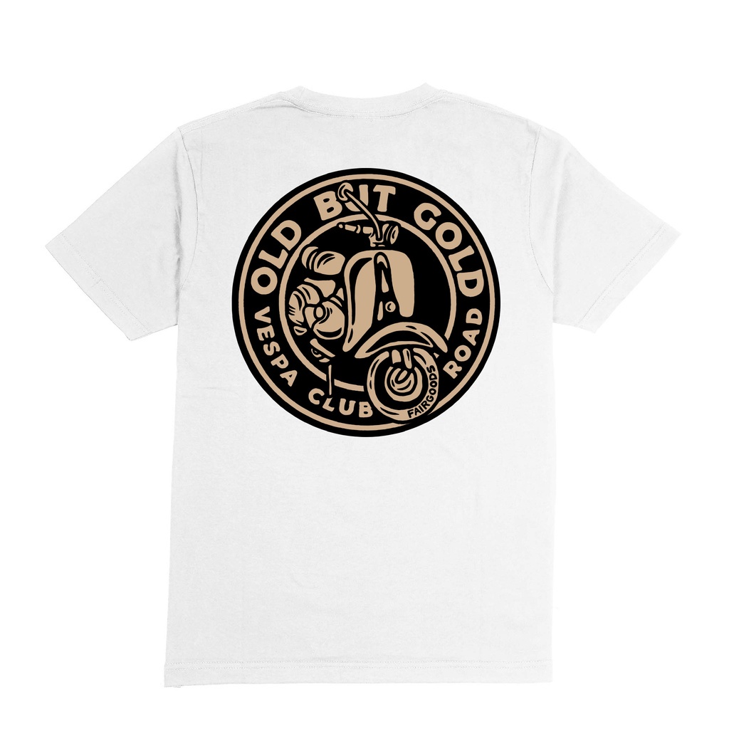 COD-Fairgoods Kaos - Vespa Club - Putih