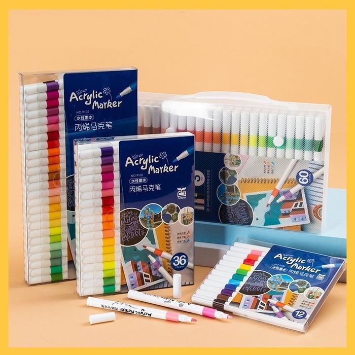 

OBRAL Pen Akrilik Marker Warna Cepat Kering Tahan Air Spidol Painter Menggamba Seni Edukasi Anak