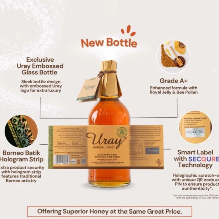 

Sale Terbatas Madu Uray Botol Besar 875Gr Uray Natural Honey Madu Asli Murni Alami Aman