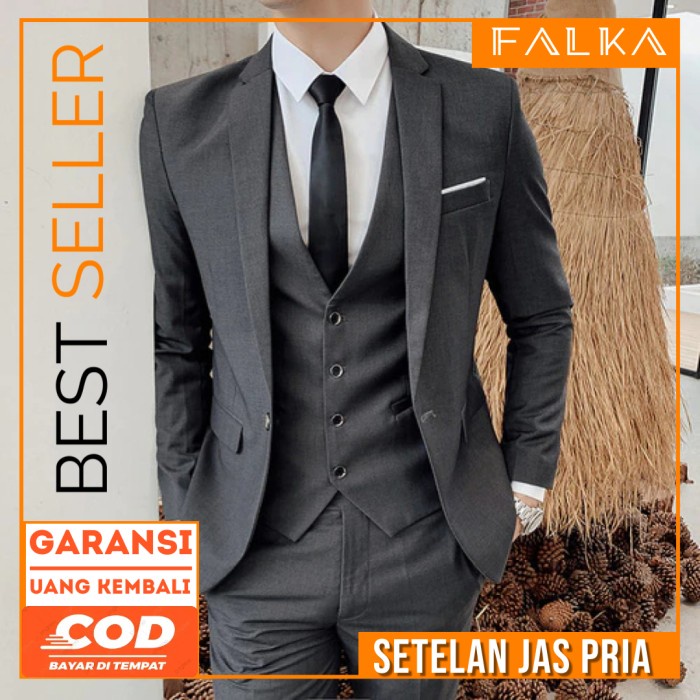Terbaru 3 In 1 Set Jas Pria Tuxedo Pria Setelan Jas Pria Formal