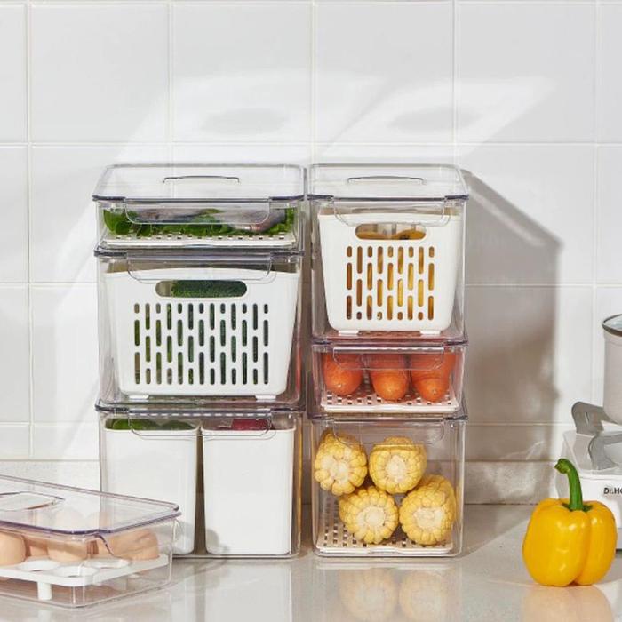 

SALE PENTHOUSE Rak Kulkas Akrilik Kotak Penyimpanan Makanan Box Container Acrylic Sayur Dan Buah