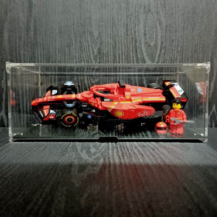 

GRATIS ONGKIR Akrilik DIY - Display Case for LEGO Speed Champions 77242 Ferrari SF-24 F1 Race Car