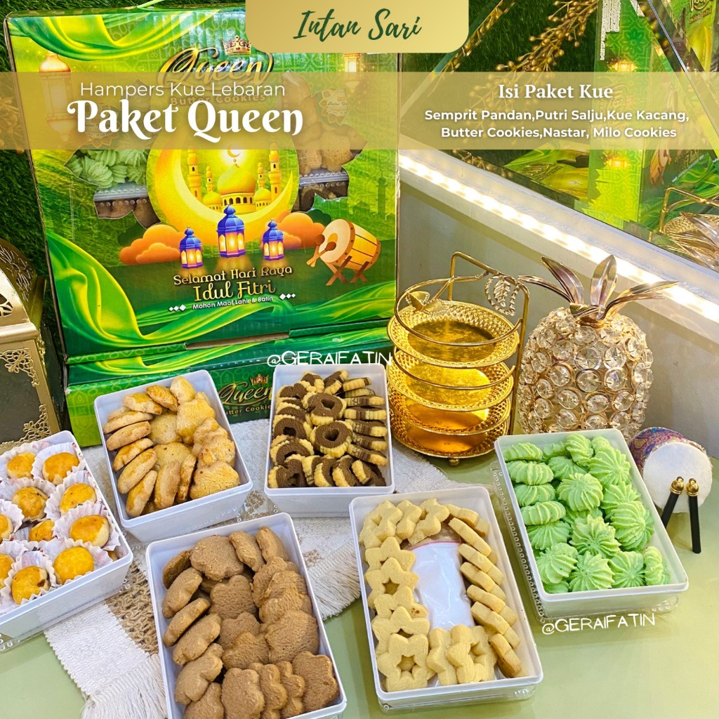 

BEST SALE GERAI FATIN!! OVINA PARSEL RAMADHAN KUE KERING PAKET MAKMUR HAMPERS IDUL FITRI / PAKET KUE