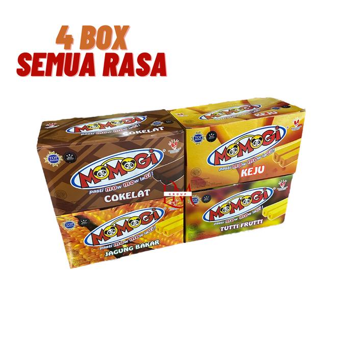

JTTOP" LM SNACK PAKET MOMOGI 500 ALL VARIAN RASA 4 BOX @20 PCS 8GR LM SNACK
