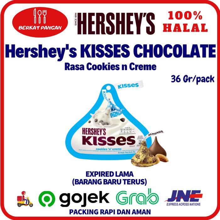 

JTTOP" HERSHEY KISSES COKELAT MILK / COOKIES N CREME / MILK ALMOND 36 GR