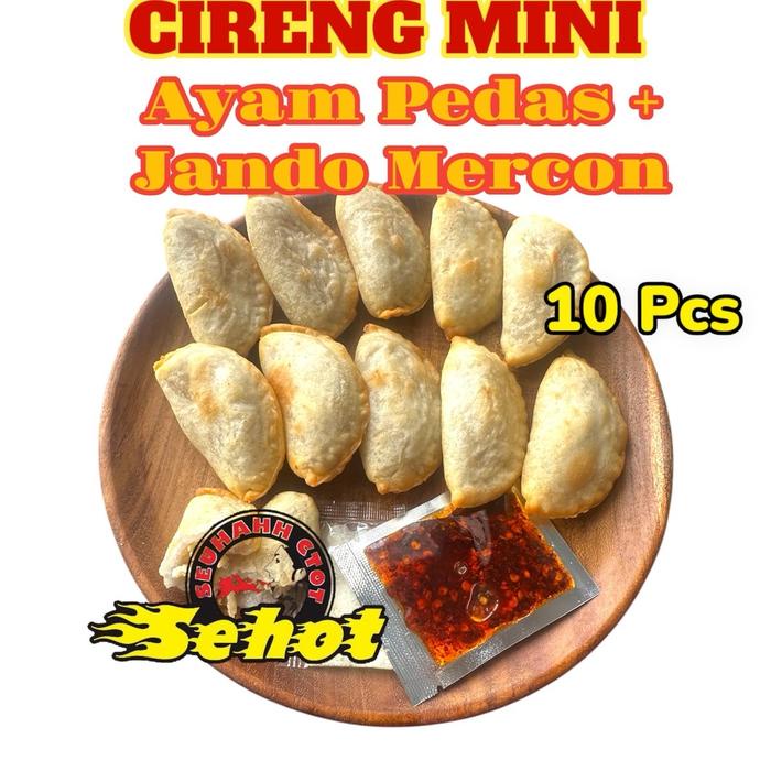 

JTTOP" MIX 10 PCS CIRENG MINI ISIAN AYAM PEDAS DAN JANDO PEDAS FREE CHILI OIL ISI FROZEN FOOD