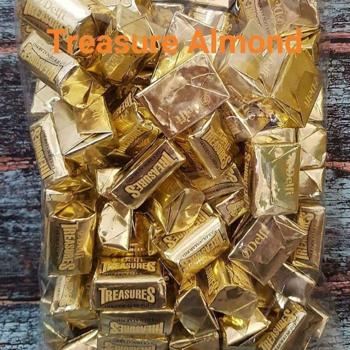 

JTTOP" COKELAT/COKLAT DELFI TREASURE ALMOND 1KG ISI 96PCS ORIGINAL MURAH