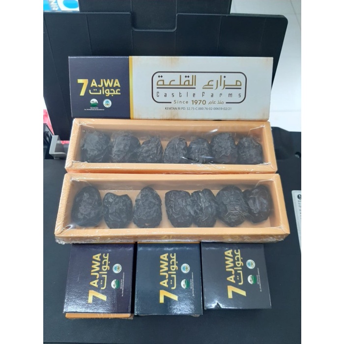 

Kurma Ajwa Aliyah Castle Farm Premium isi 7 butir Kurma Ajwa Organic