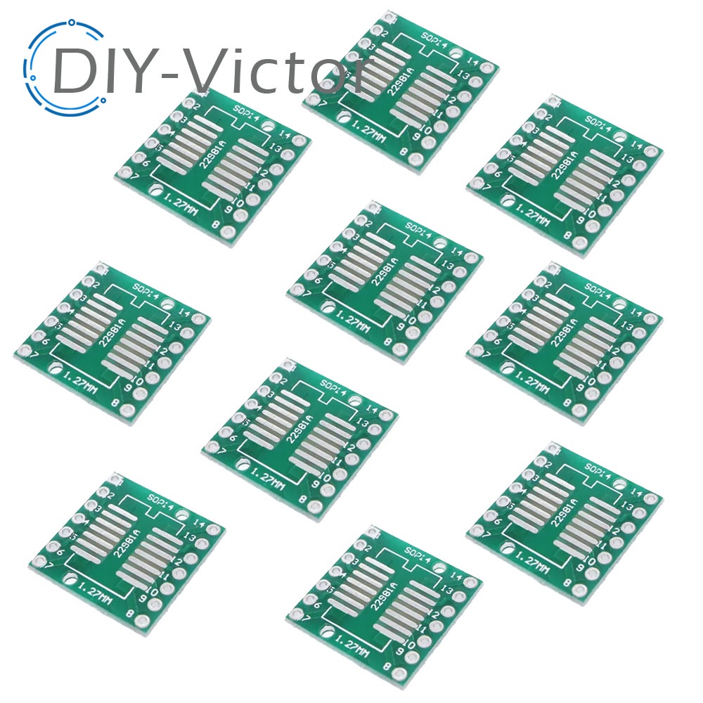 10Pcs Sop14 Ssop14 Tssop14 To Dip14 Pinboard Smd To Dip Adapter 0.65Mm/1.27Mm To 2.54Mm Dip Pin