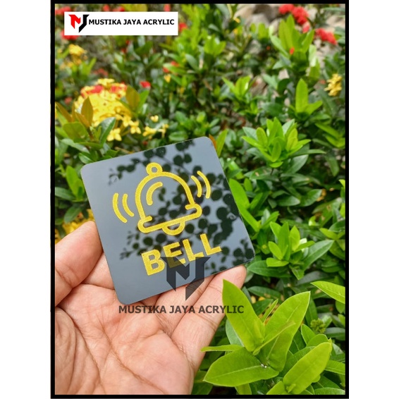 

LIMITED EDITION PAPAN BEL / BELL SIGN AKRILIK / ACRYLIC SIGN PENUNJUK BEL RUMAH - Puti