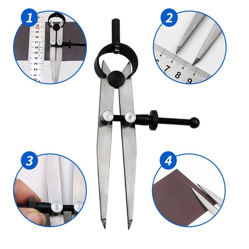 

Jangka Alat Kerajinan Kulit Stainless Jangka Kompas Jangka Rotring Penanda Adjustable Lock Sistem