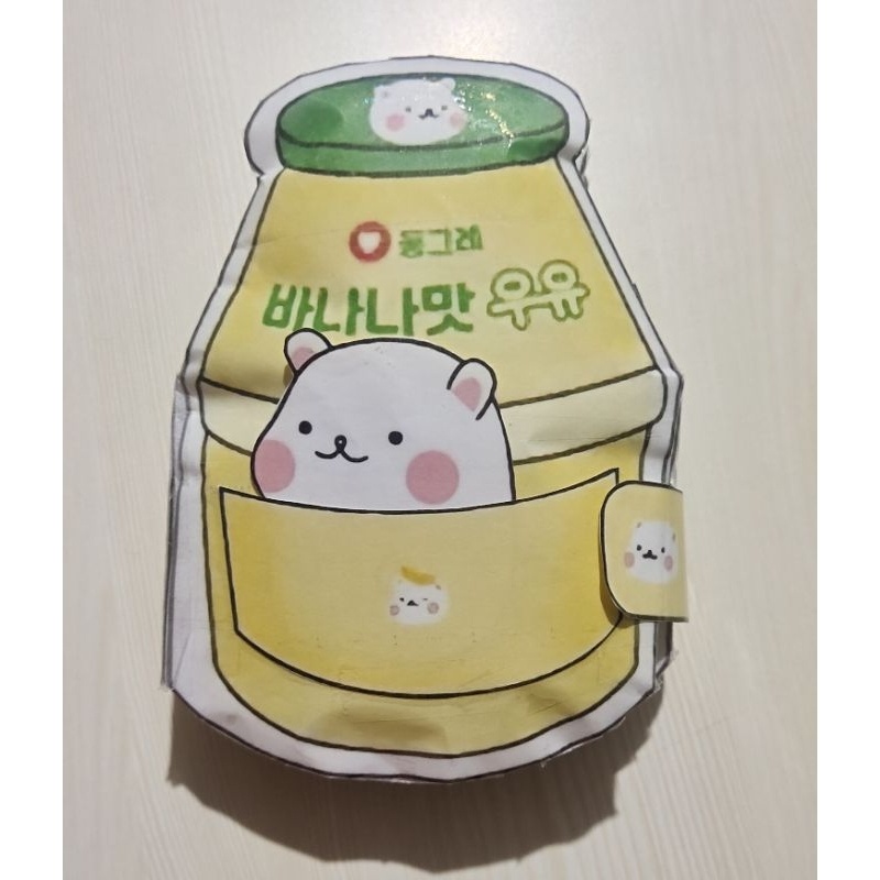 BONEKA KERTAS SQUISHY BOOK BANANA MILK HAMSTER