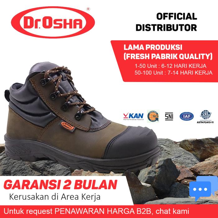 Dr Osha Safety Shoes / Sepatu Safety Elite Ankle Boot 3236 S1 - Sol PU