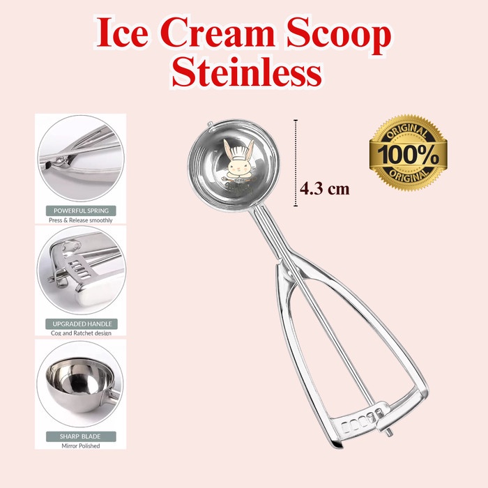 Ice Cream Scoop INOX Diameter 4,5 & 5,8 Cm