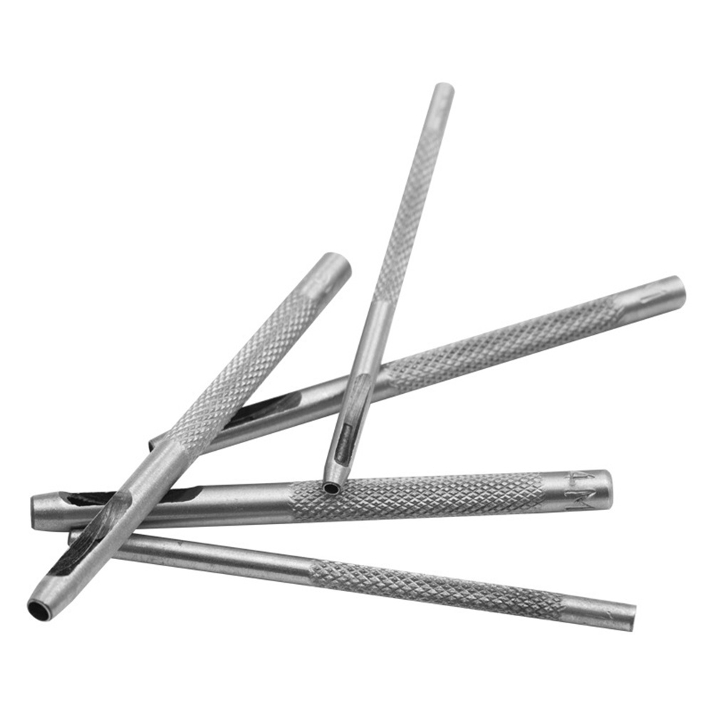 5pcs Hollow Hole Punch Leather Hollow Punch Leather Stitching Punch for Watch Strap Canvas Belt for 