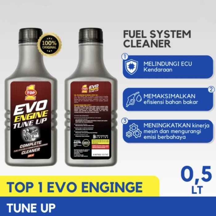 PROMO Top 1/Top1 EVO Engine Tune Up Fuel System Chamber Cleaner Bensin 500ml