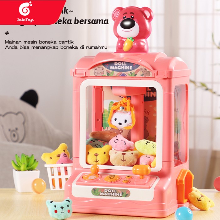 Mainan Anak Claw Machine Mesin Capit Boneka Dengan Lampu Dan Musik Asli 100%