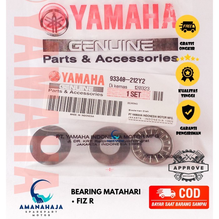 BEARING LAHER MATAHARI MOTOR YAMAHA FIZ R SPAREPART YAMAHA SPAREPART ASLI / SPAREPART KUALITAS /