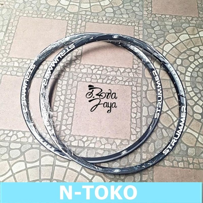 VELG RIM sepeda 27.5 STRUMMER X-POWER HITAM GREY 32H Sepeda Sparepart Termurah *