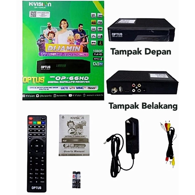 JTTOP" RECEIVER PARABOLA OPTUS 66 MNC GROUP TANPA ACAKAN RECEIVER OPTUS 66 BY KVISION PARABOLA