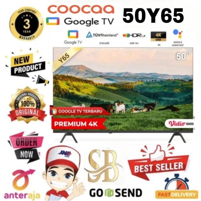 JTTOP" COOCAA LED TV 50 INCH 50S6G PRO SMART TV ANDROID 10 UHD 4K 50" DIGITAL