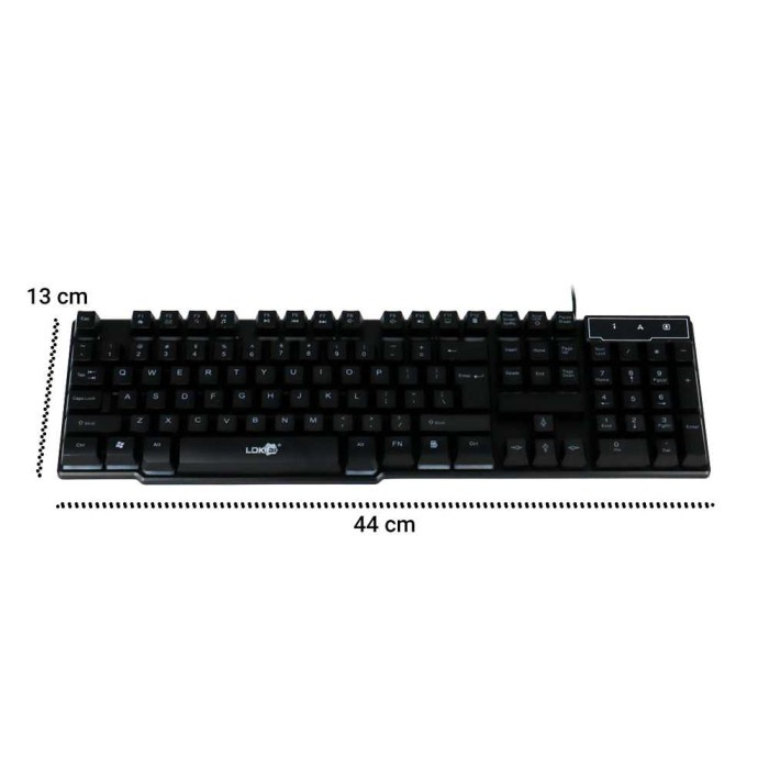 KEYBOARD GAMING RGB LED KEYBOARD LDKAI USB KABEL DI LAPTOP KOMPUTER