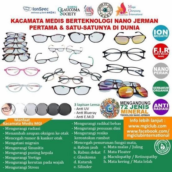 JTTOP" ALAT TERAPI KACAMATA MEDIS NANO GERMANIUM IONSPEC MGI SERI M37