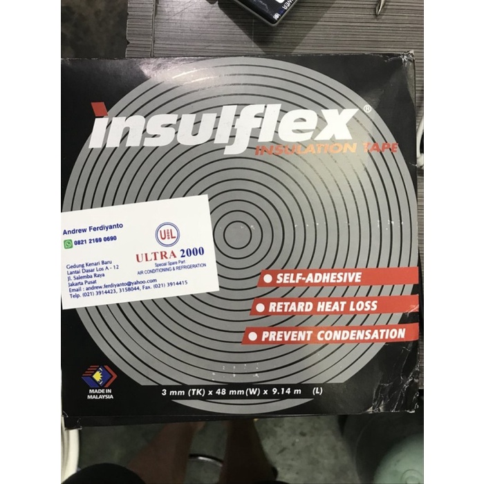 

INSUFLEX FOAM TAPE 3MM X 48MM PANJANG 9 M SELF ADHESIVE INSULATION
