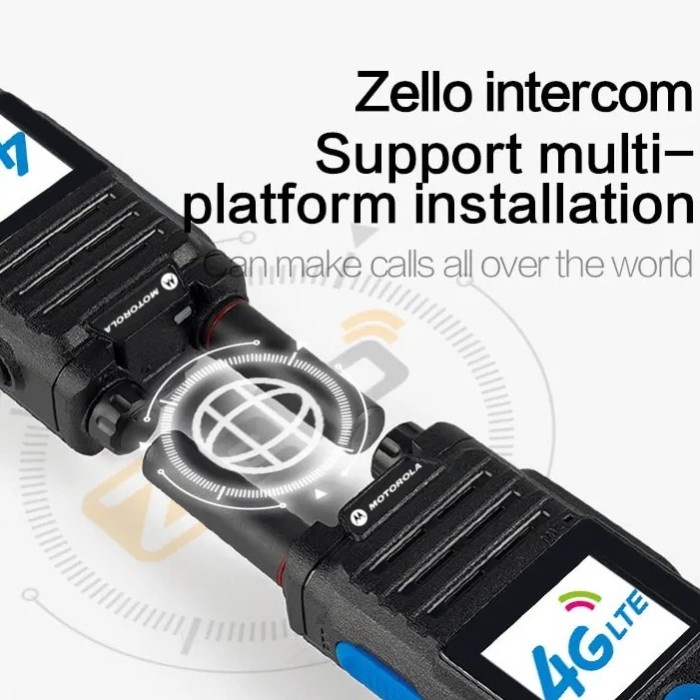 [COD] HT Motorola Zello walkie talkie global jarak jauh5000KM Mendukung aplikasi multi-platform REAL