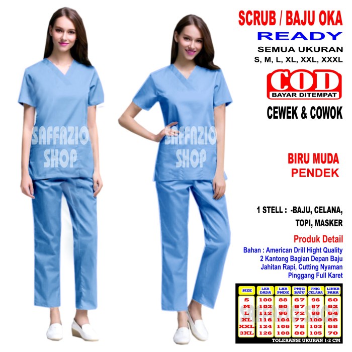 Ready Baju Oka Lengan Pendek Baju Ok Pria dan Wanita Lengan Pendek