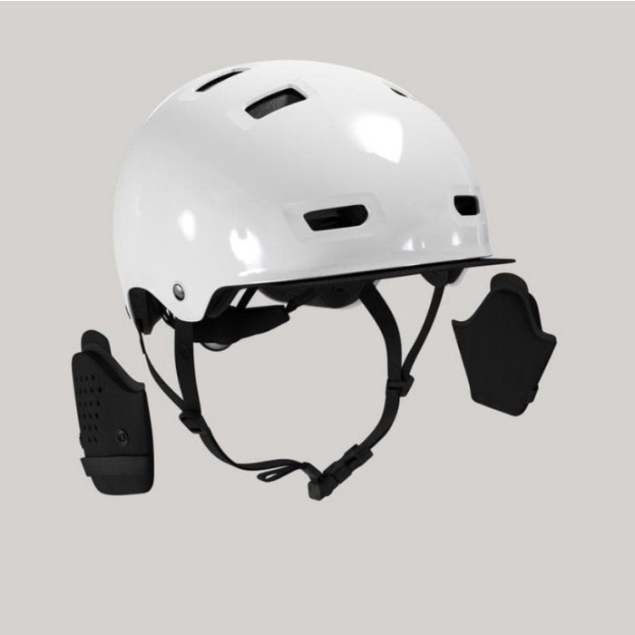 Btwin 500 City Bowl Helmet Helm Sepeda Kota Sepeda Lipat Putih -Gratisongkir