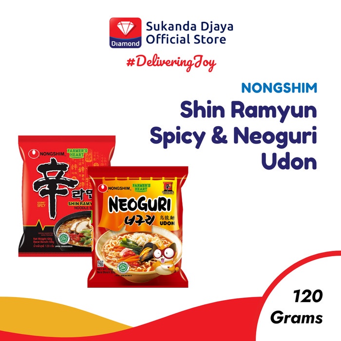 

Sale Terbatas Nongshim Mie Instan Shin Ramyun Spicy Mushroom + Neoguri 120 Gr Aman
