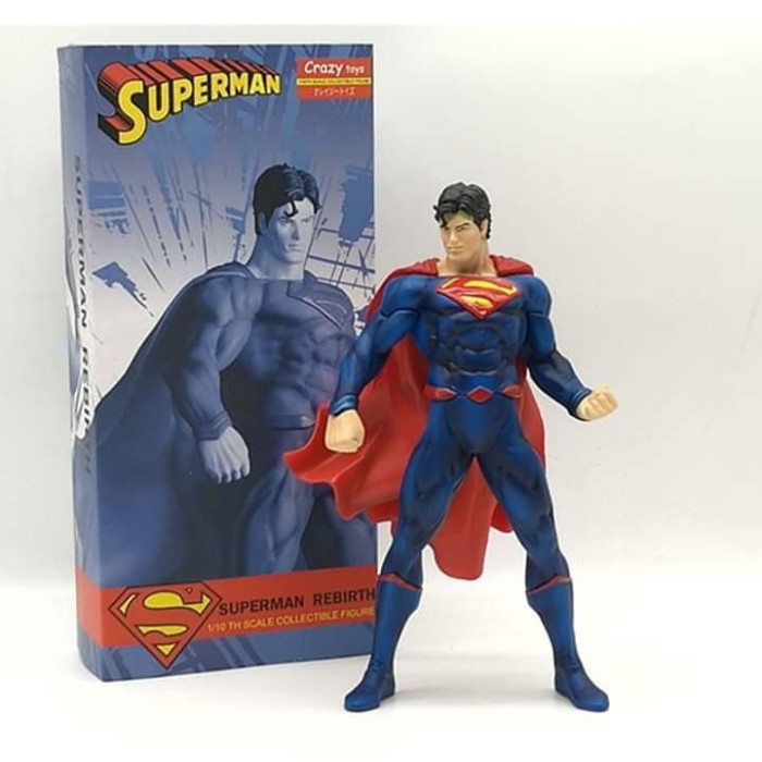 Mainan action figure crazy toys SUPERMAN REBIRTH crazy toys statue Tin