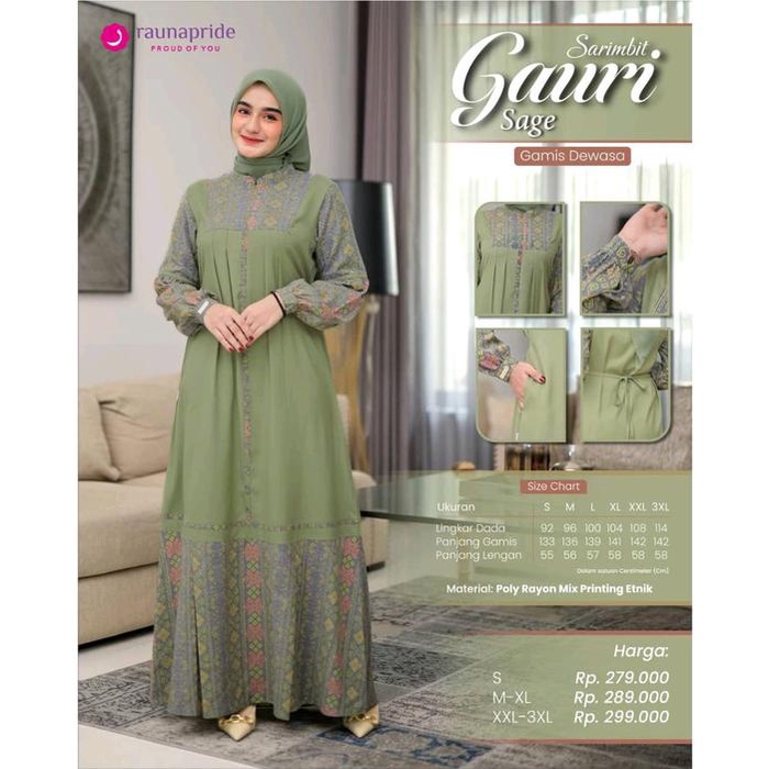 Sarimbit Gauri Sage Raunapride Baju Lebaran Keluarga Terbaru Edisi 2025 by Raunapride