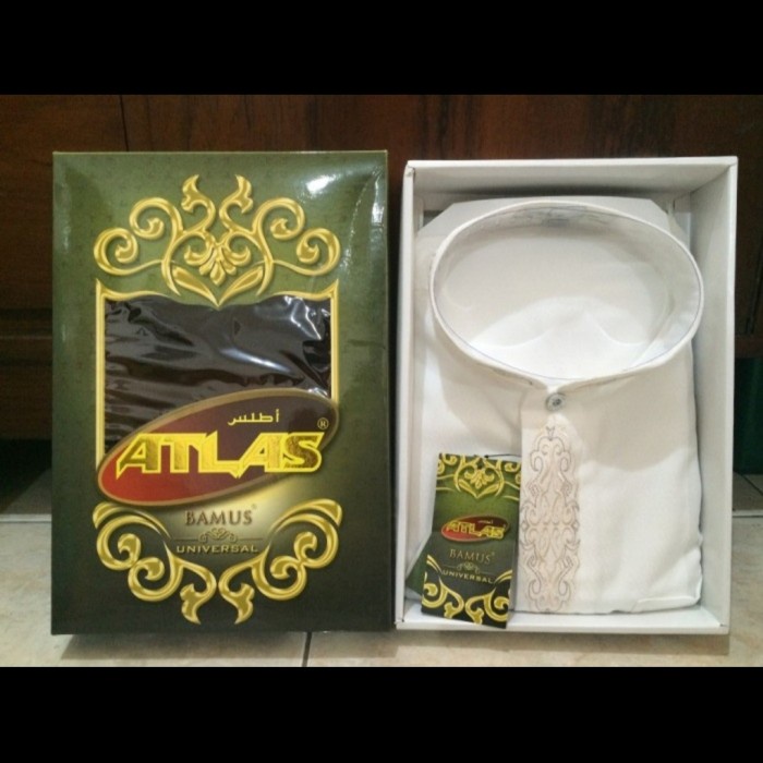 koko atlas bamus universal khusus warna putih baju tangan panjang