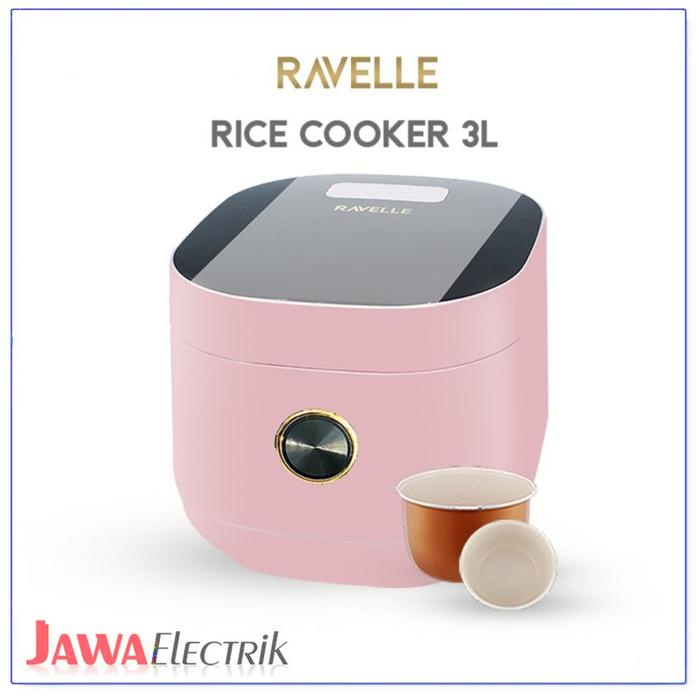 Ready- Ravelle Rice Cooker Digital Low Carbo 3 Liter Panci stainless