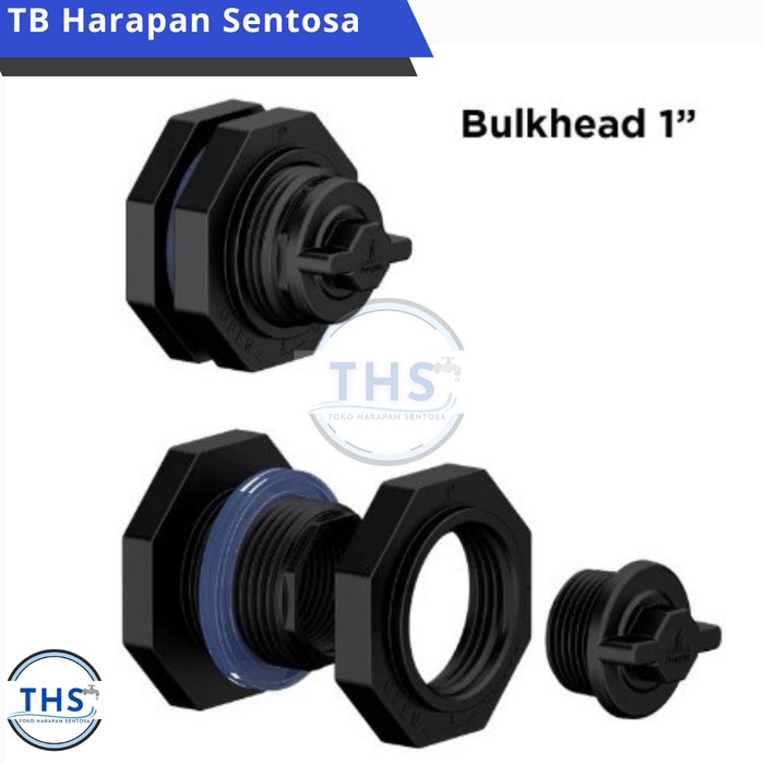 TERBARU Tutup Lubang Pembuangan Toren / Tangki Air Ukuran Pipa 1" Pinguin