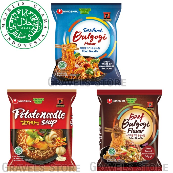 

Promo Terbatas [Logo Halal] Nongshim Shin Ramyun - Seafood Beef Bulgogi / Potato Soup Aman