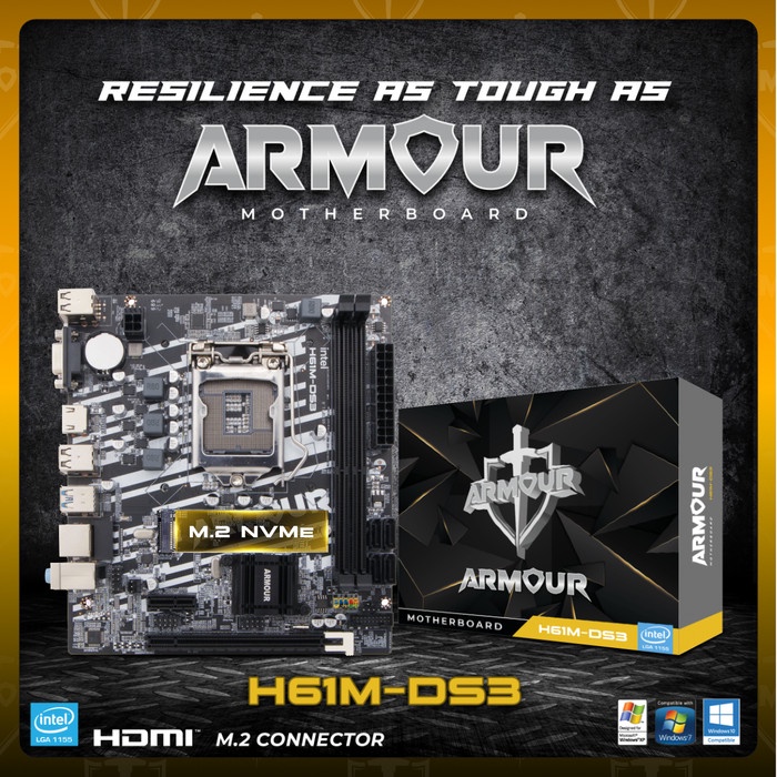 Spesial Motherboard - Motherboard Armour H61M-Ds3