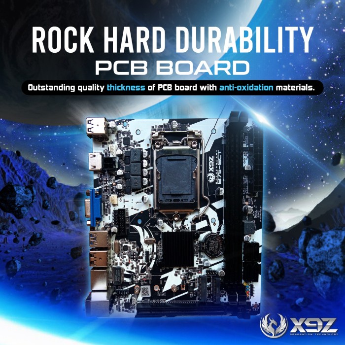 Terlaris Mobo X9Z B75-Sct Nvme Lga 1155 Support Gen 2 Gen 3 Bergaransi 3 Tahun