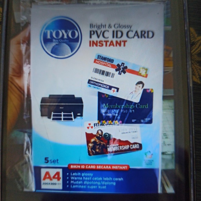 Ready- Kertas PVC ID CARD Bright & Glossy Instan