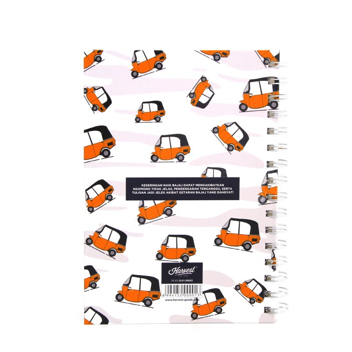 

BARANG TERLARIS Buku Catatan Notebook Harvest Indo Klasik Bajaj