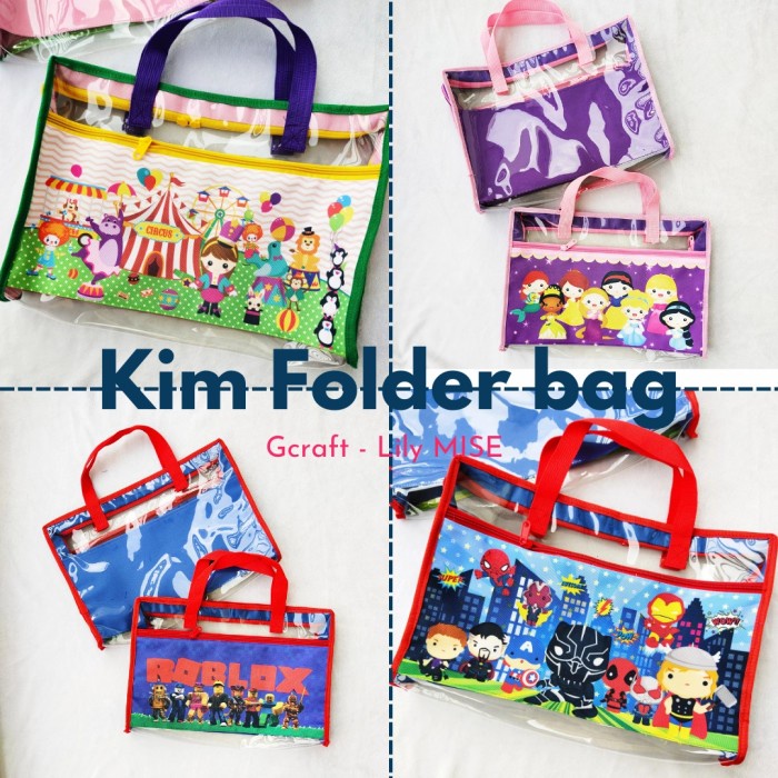 

BARANG TERLARIS Kim folder bag - tas folder - tas map - tas les - tas transparant