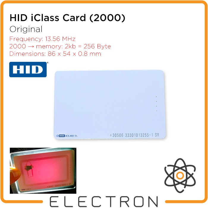 

Ready- HID iClass Original Contactless Smart Card Kartu Access Thin PVC