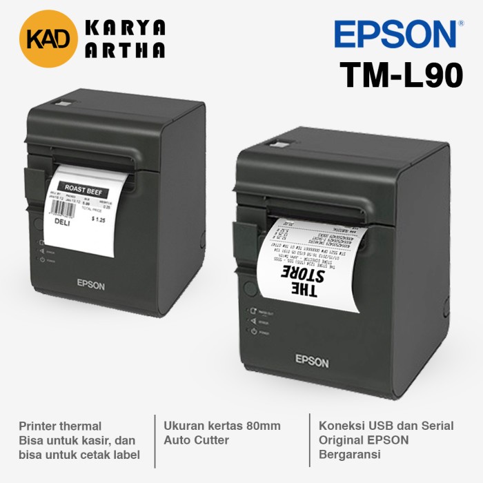 Ready Printer Barcode Direct Thermal Label Epson TM-L90