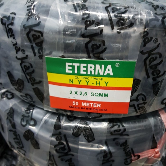 Kabel eterna nyyhy 2x2,5 @50m 2x2.5 hitam serabut