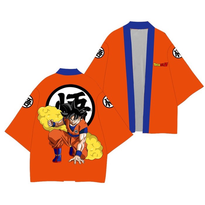 KIMONO-CARDIGAN-PRIA-WANITA-PRINT-DRAGON BALL