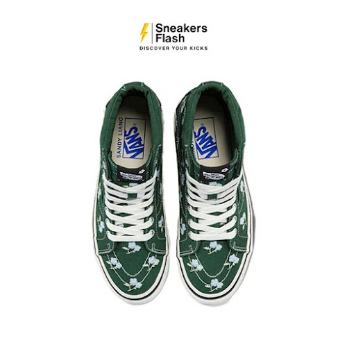 VANS Sk8 Hi 38 Dx Sandy Liang Floral Green Sepatu Sneakers Unisex - VN0A5KRIYRN - Size 37