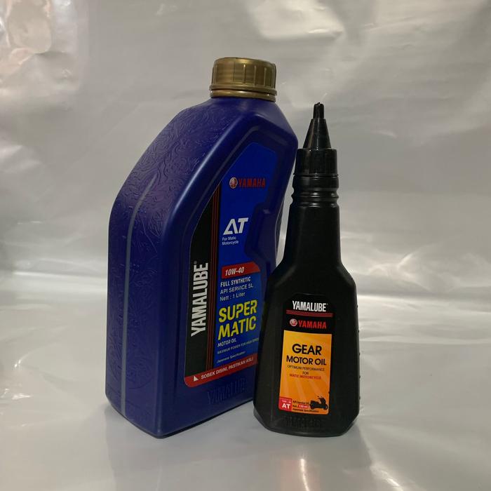 Oli Motor Yamalube Super Matic 1L + Oli Gear Yamalube 150Ml Untuk Motor Yamaha Aerox Nmax Lexi